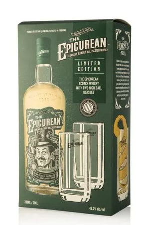 Whisky The Epicurean 46,2% 0,7 l szklanka
