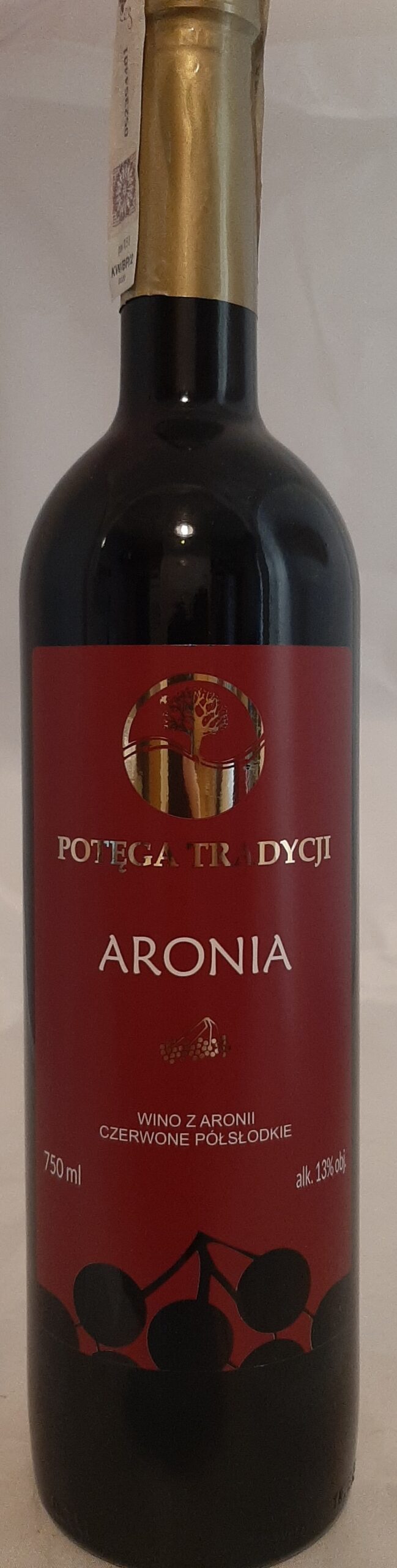 Wino aroniowe półsłodkie 0,75l